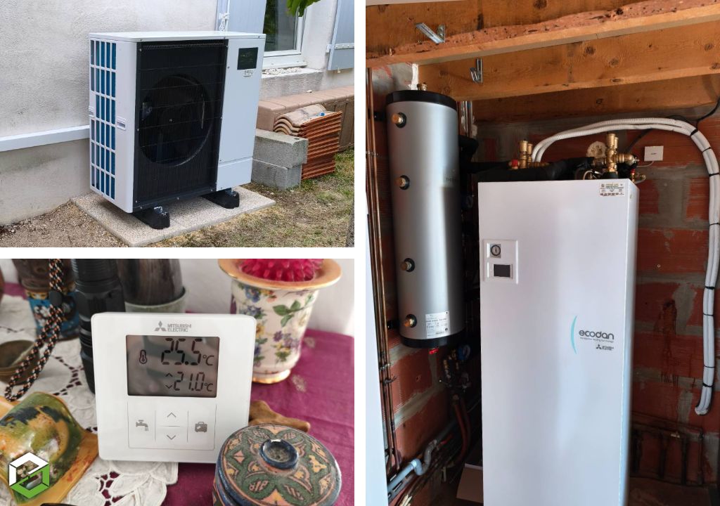 Installation d'une pompe à chaleur air/eau Mitsubishi Electric Ecodan Home Partenaire 