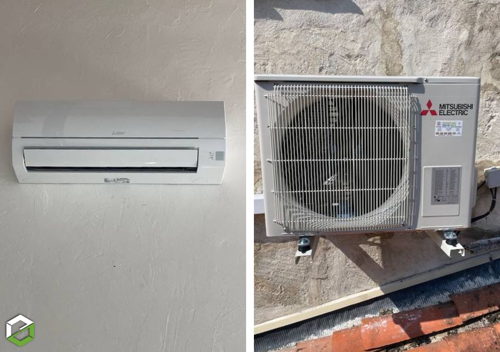 Installation d'une climatisation réversible dans une Charentaise, Spécialiste de la pompe à chaleur depuis 1967