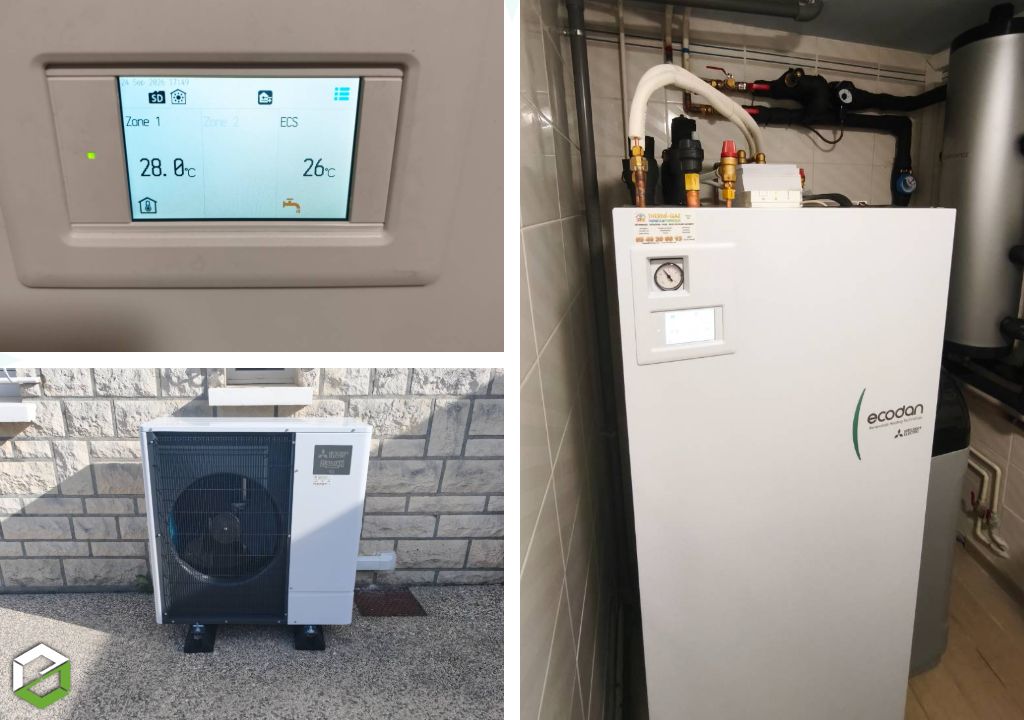 Pompe à Chaleur Mitsubishi Electric en remplacement d'une chaudière gaz