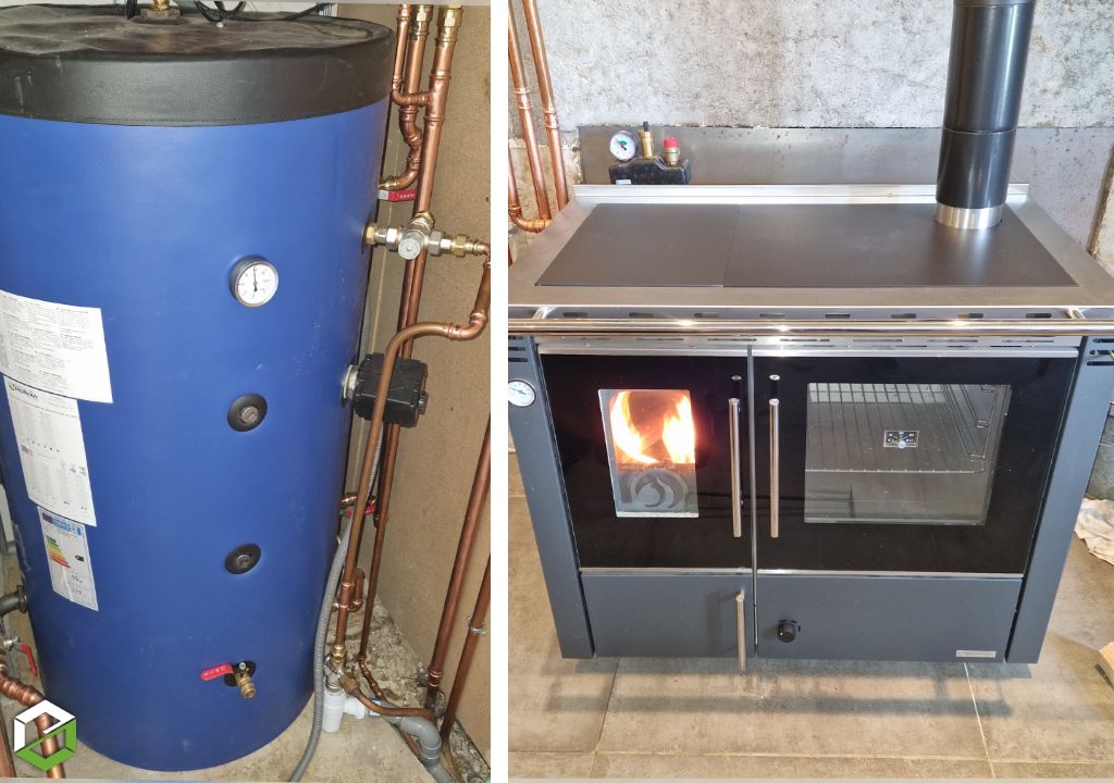 Installation d'une thermo cuisinière à bois Morvan- RGE QualiBois