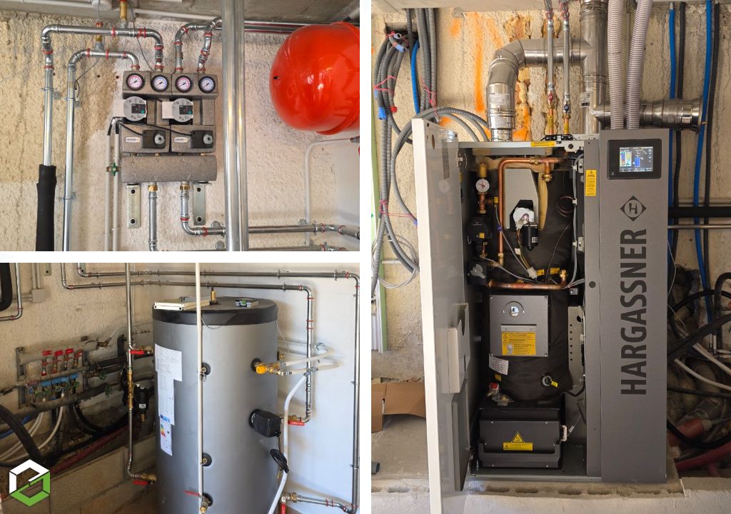 Installation d'une chaudière à granulés de bois HARGASSNER NANO PK - Entreprise RGE QualiBois