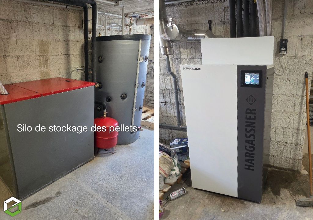 installation d'une chaudière à granulés de bois HARGASSNER NANO PK - Entreprise RGE QualiBoisalle