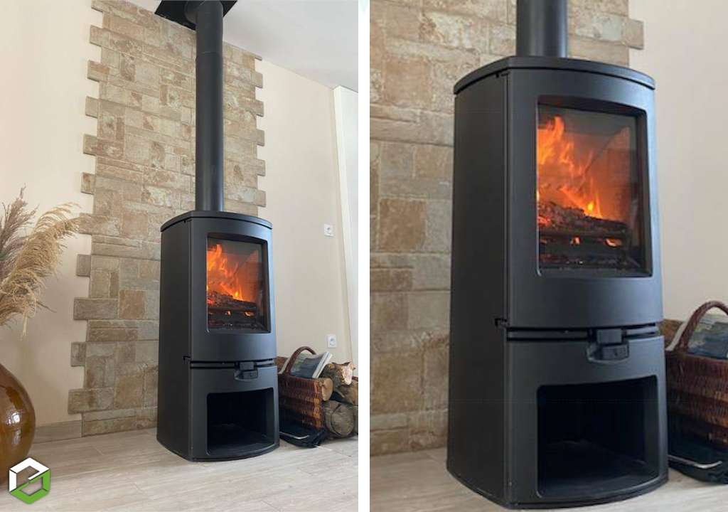 Consultez la chantier : installation d'un poêle à bois bûches charnwood - rge qualibois