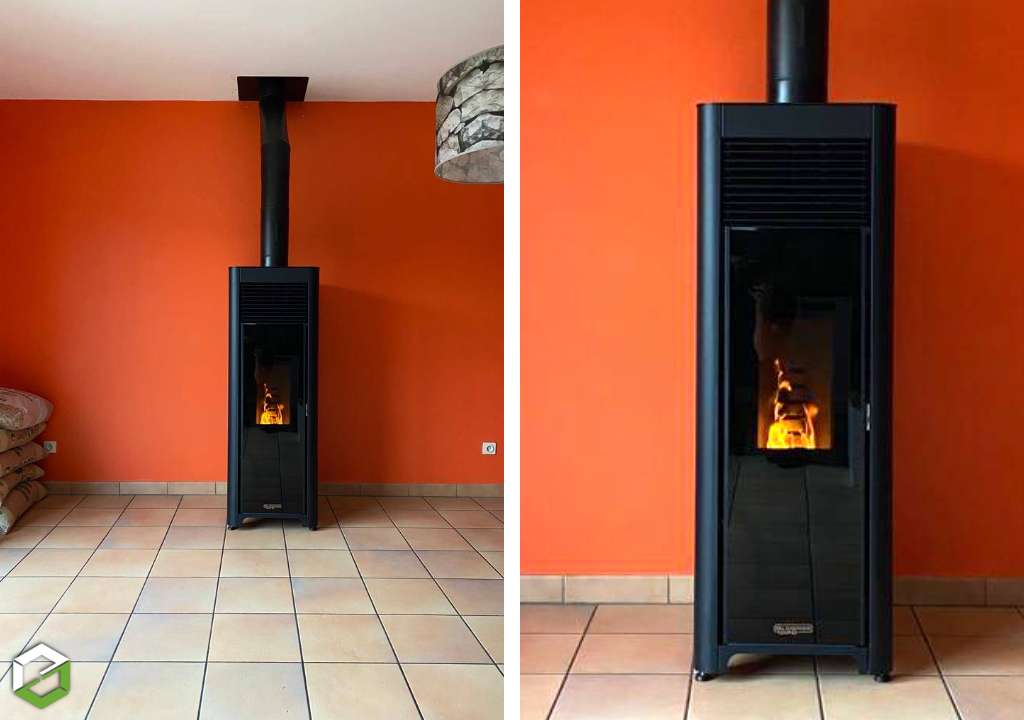 Consultez la chantier : poêle à granulés de bois sans éléctricité laminox idro