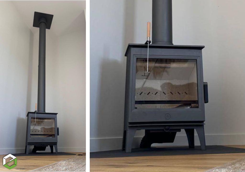 installateur de poêle à bois bûches charnwood