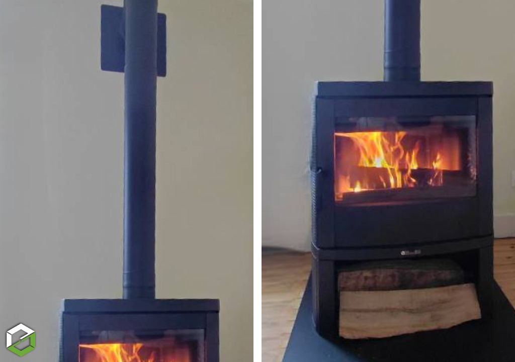 Faire installer un poêle à bois bûches La Nordica Jennifer 2.0