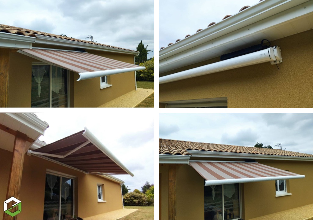 Ets Motard - Menuiserie Agenaise : Store motorisé sans électricité de chez Marquise avec panneau solaire et toile durable