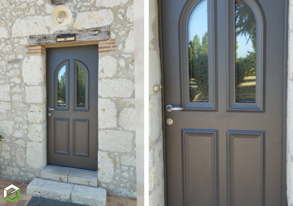 Ets Motard - Menuiserie Agenaise : Remplacement de porte d’entrée aluminium personnalisée