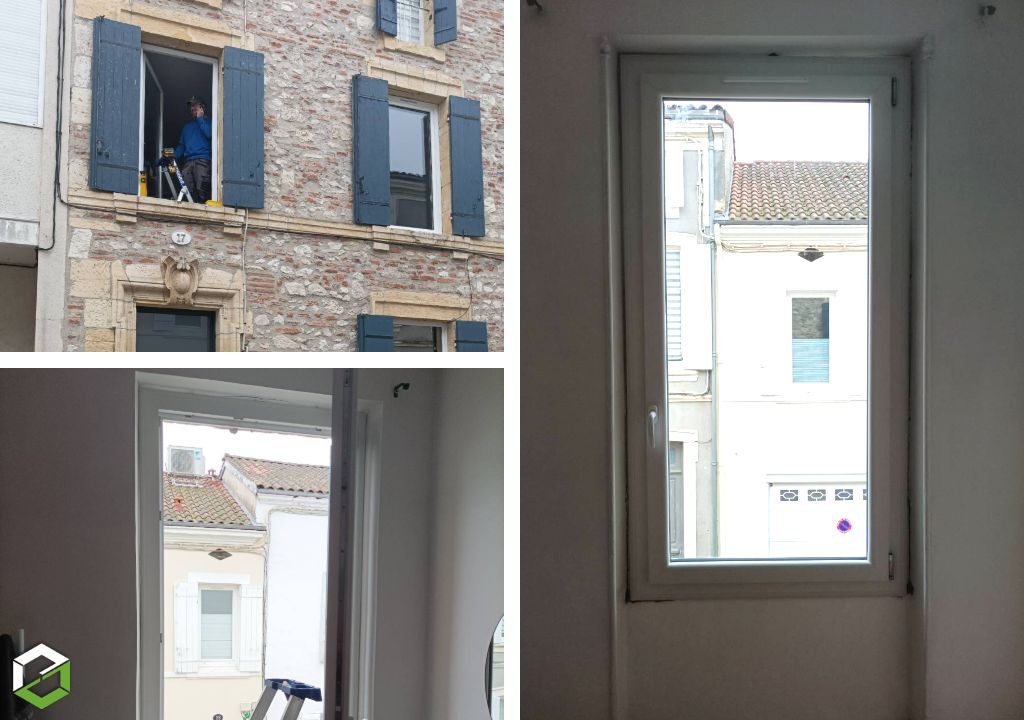 Consultez la chantier : pose de nouvelles menuiseries en pvc blanc de chez notre fabricant 