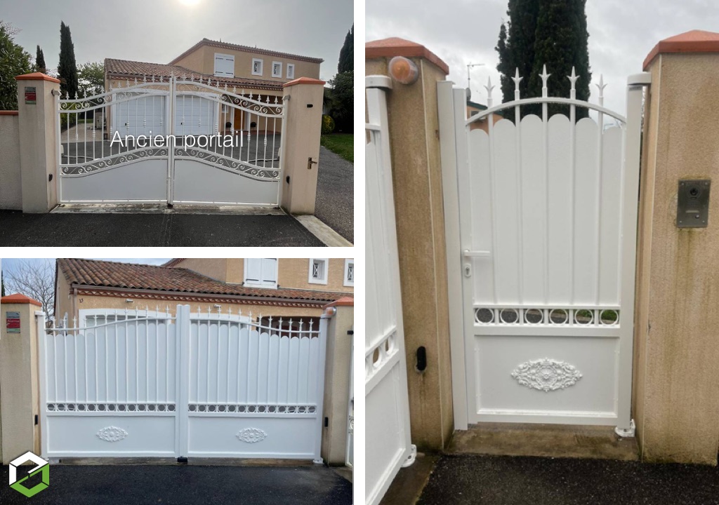 Remplacement d’un portail et d’un portillon en aluminium-Lot et Garonne (47)