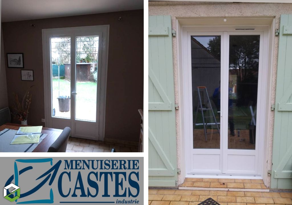 Consultez la chantier : installation d'une nouvelle porte fenêtre en pvc en rénovation