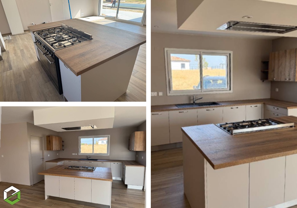 Conception d’une cuisine technique autour d’un îlot avec piano de cuisson-Tarn et Garonne (82)