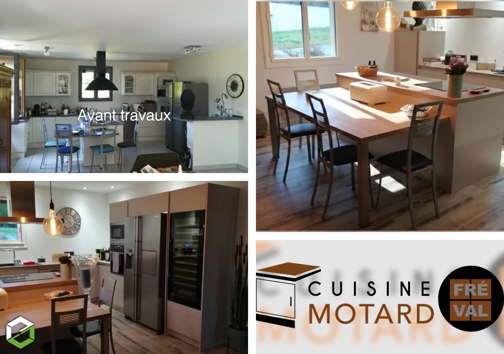 Transformation d'intérieur : Création d'une cuisine ergonomique avec îlot dînatoire-Lot et Garonne (47)