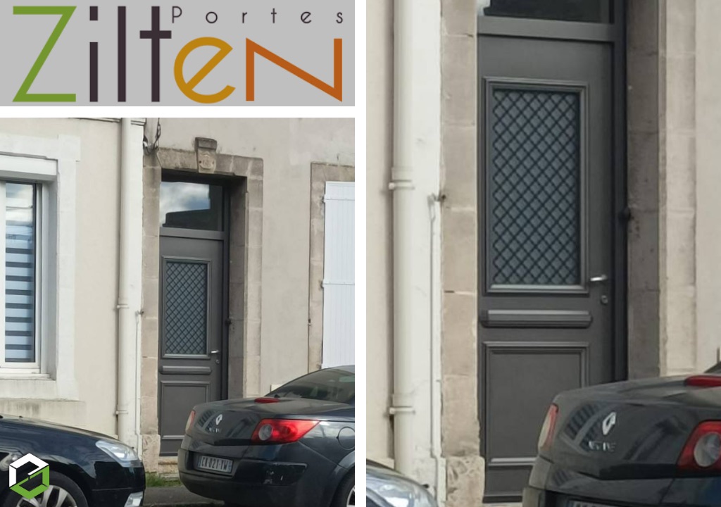 menuisier porte : remplacement d'une porte d'entrée en pvc par une porte en acier de chez zilten 