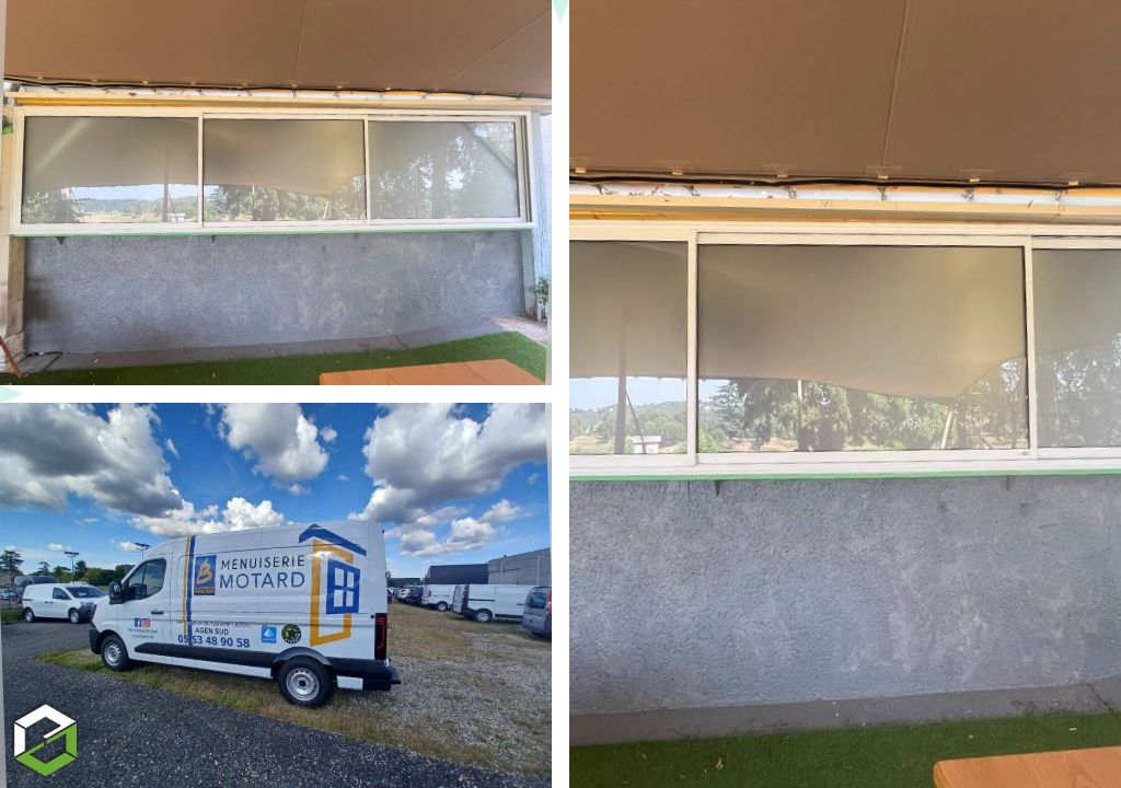 Consultez la chantier : installation d'une baie coulissante 