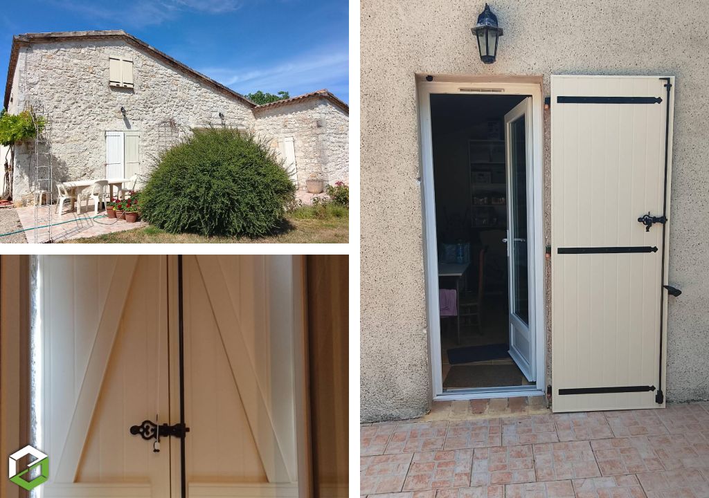 Consultez la chantier : remplacement de volets battants bois par de l'aluminium inaltérable.