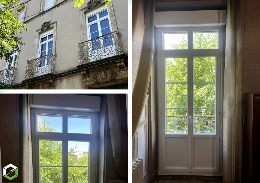 Remplacement de vieilles portes fenêtres en bois par du pvc