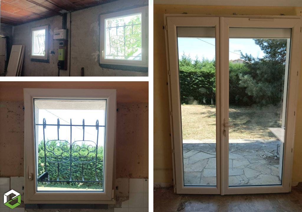 Remise au goût du jour des menuiseries pour cette maison à rénover 