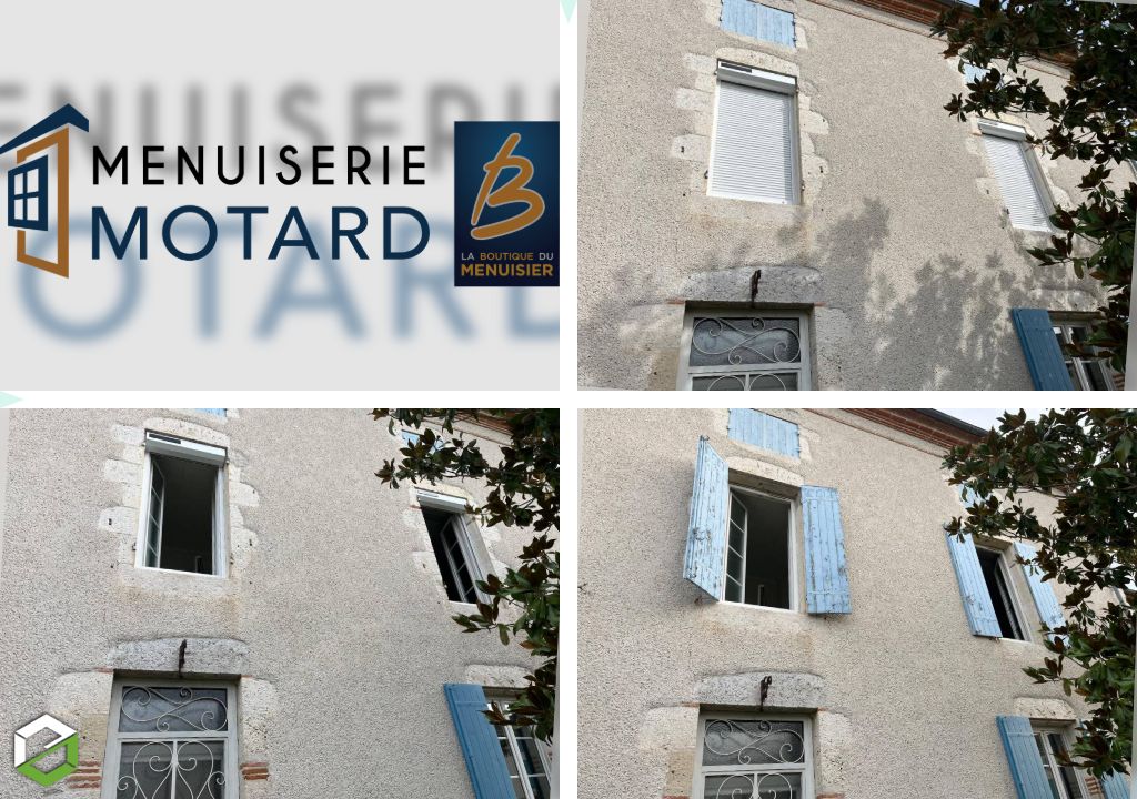 Rénovation technique et thermique : remplacement de volets battants par des systèmes roulants LAKAL à motorisation solaire Somfy RS100 IO