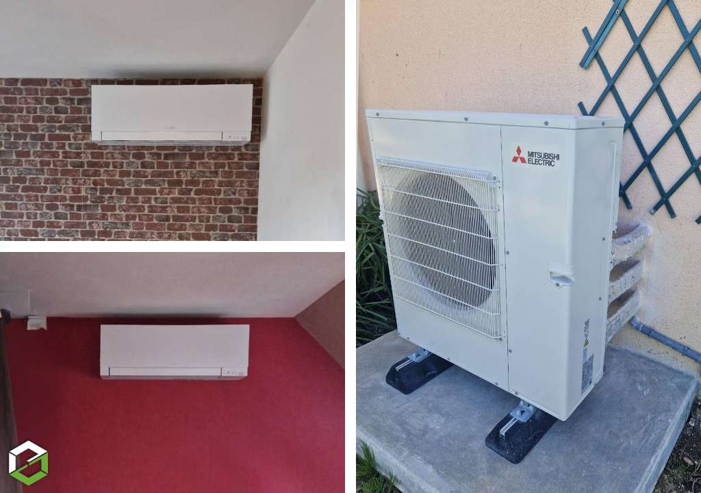 Consultez la chantier : installation et mise en service d'une pompe à chaleur air/air mitsubishi electric - entreprise rge qualipac