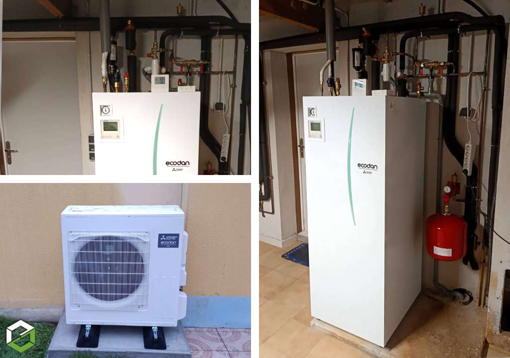 installation et mise en service d'une (pac) pompe à chaleur air/eau mitsubishi electric ecodan - rge qualipac
