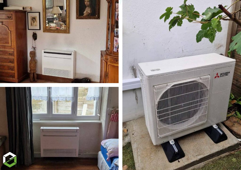Consultez la chantier : installation et mise en service d'une (pac) pompe à chaleur air/air  mitsubishi electric - rge qualipac