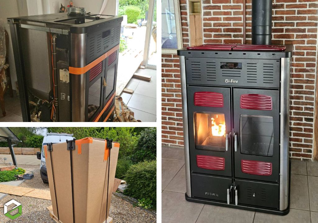 Réparation d'un poêle KLOVER bi-fire MIX granulé/bois hydro - Quali-chauffage RGE Qualibois-Eure (27)