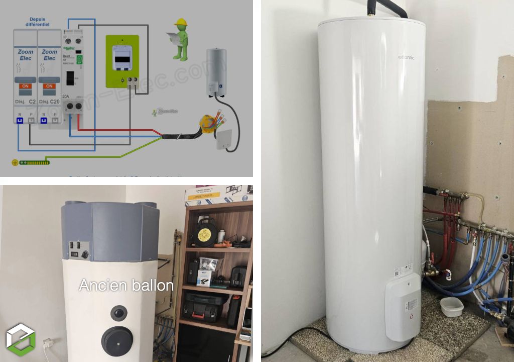 Remplacement d'un ballon thermodynamique par un chauffe eau Atlantic 300 Litres ACI Zénéo