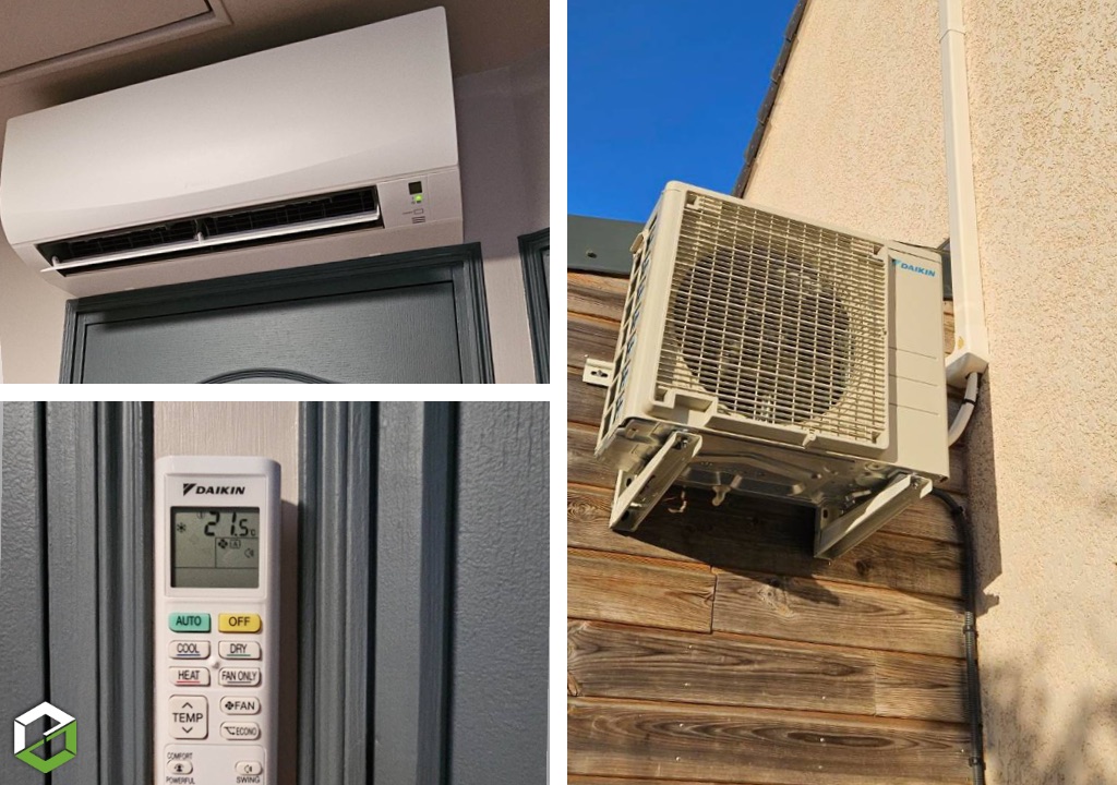 Installation d'une climatisation réversible DAIKIN monosplit 3,5 kw