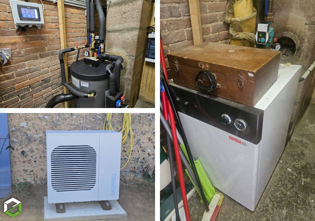 Installation d'une pompe à chaleur EASYPELL 15 kw TRI de OKOFEN en chauffage seul 