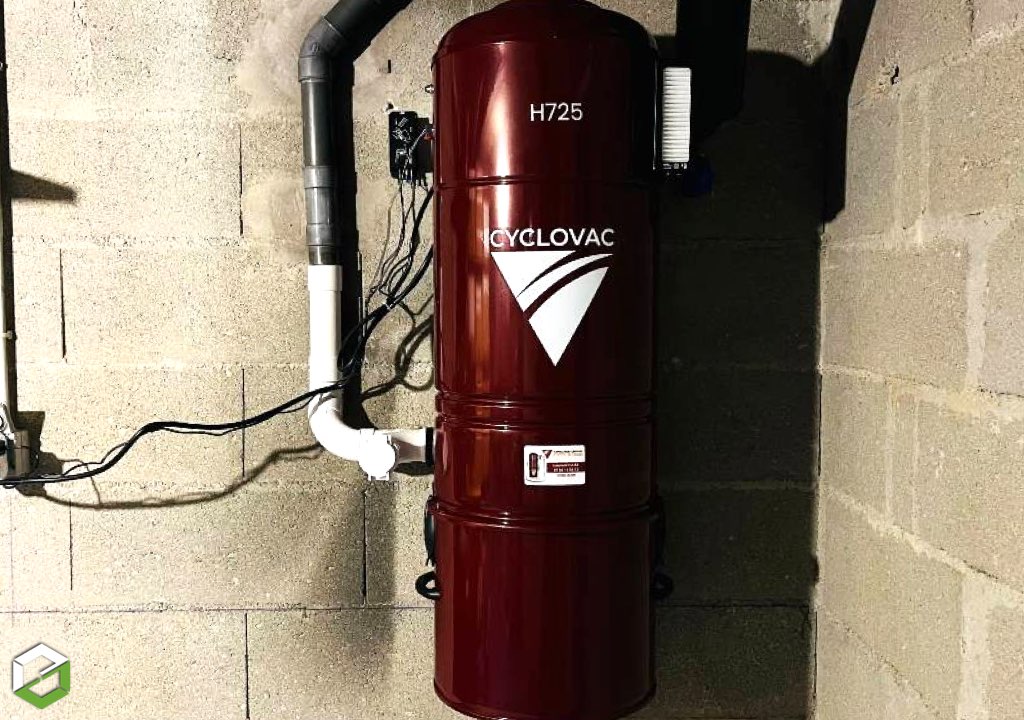 installation d'une centrale cyclovac sur un réseau aldès