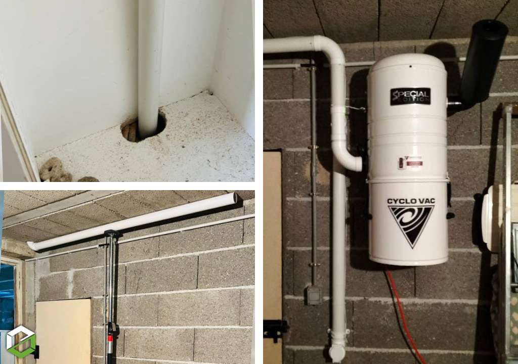 Equipement d'une maison existante d'un système d'aspiration centralisée Cyclovac