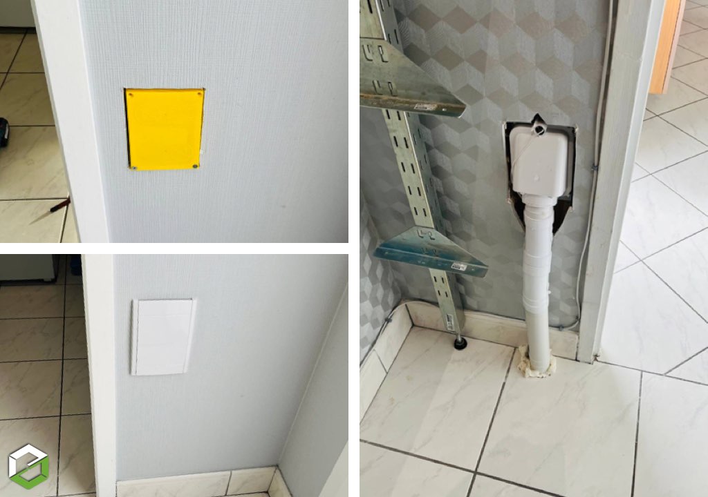 Modification d'un réseau d'aspiration centralisée existant avec un système de flexible retractable
