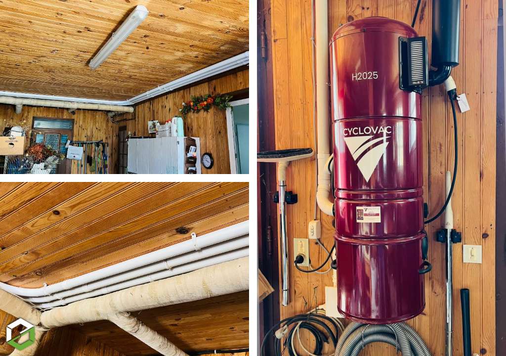 Modification dans une maison de 3 étages de réseaux d'aspiration existants standards en solution à Rétraflex