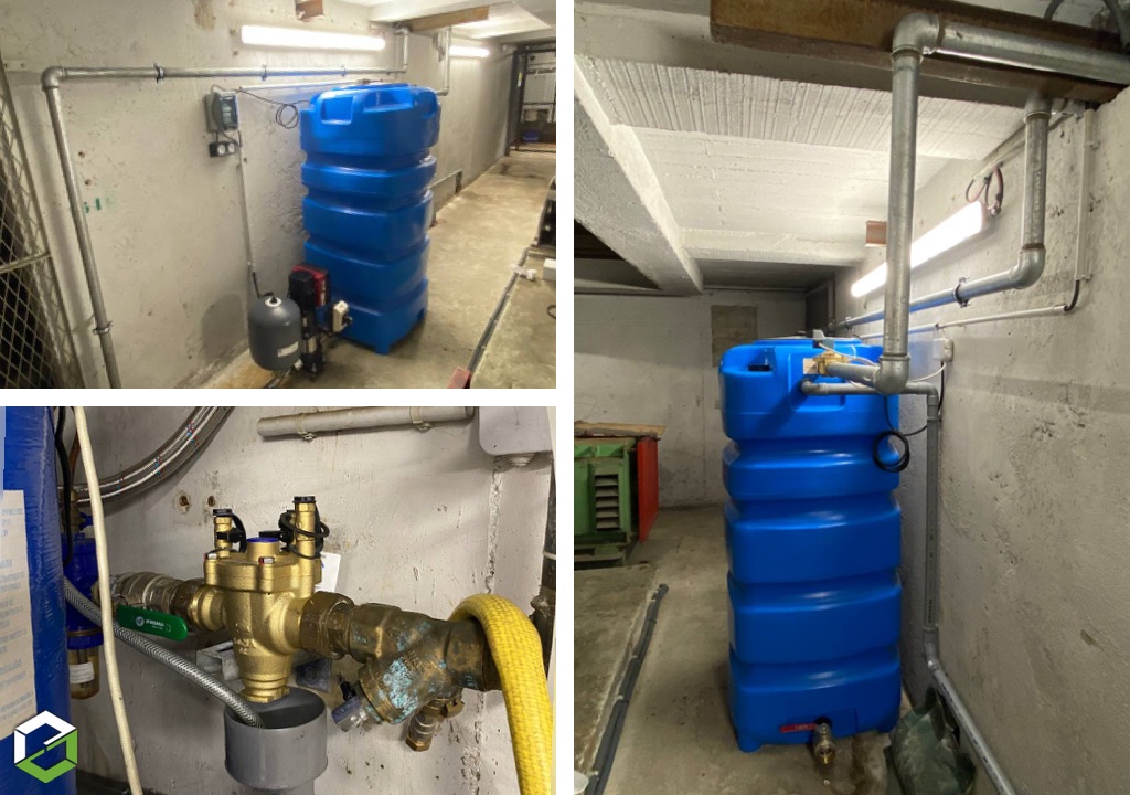 réalisation d'une réseau de surpression pour alimenter un adoucisseur d'eau (tertiaire/industriel)