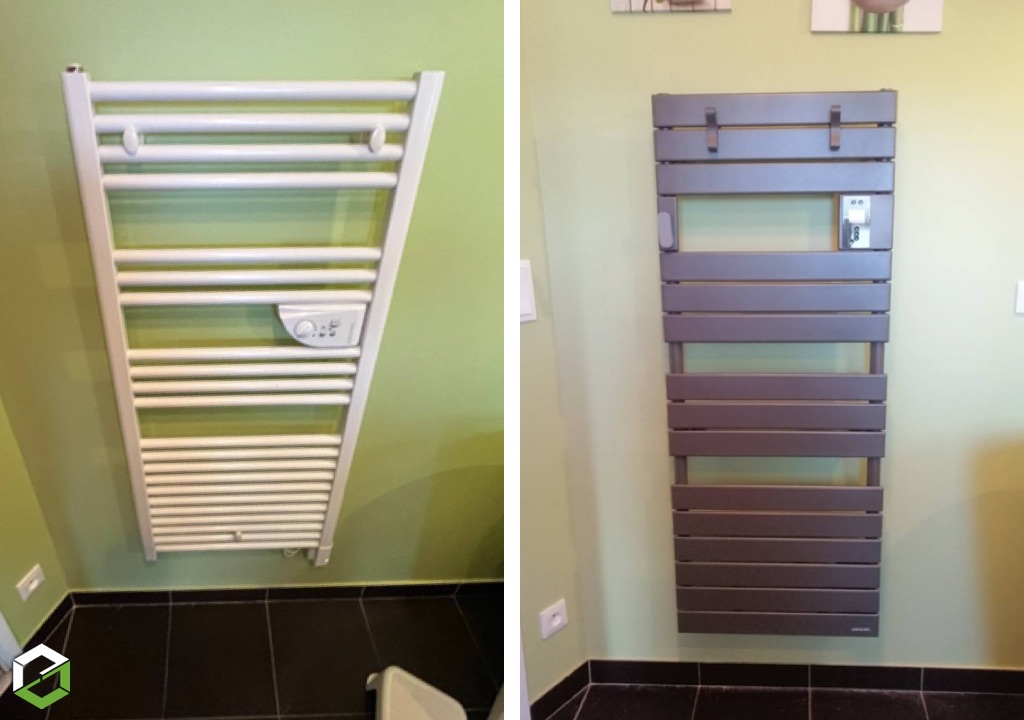 installation radiateur sèche serviette anthracite adélis marque atlantic