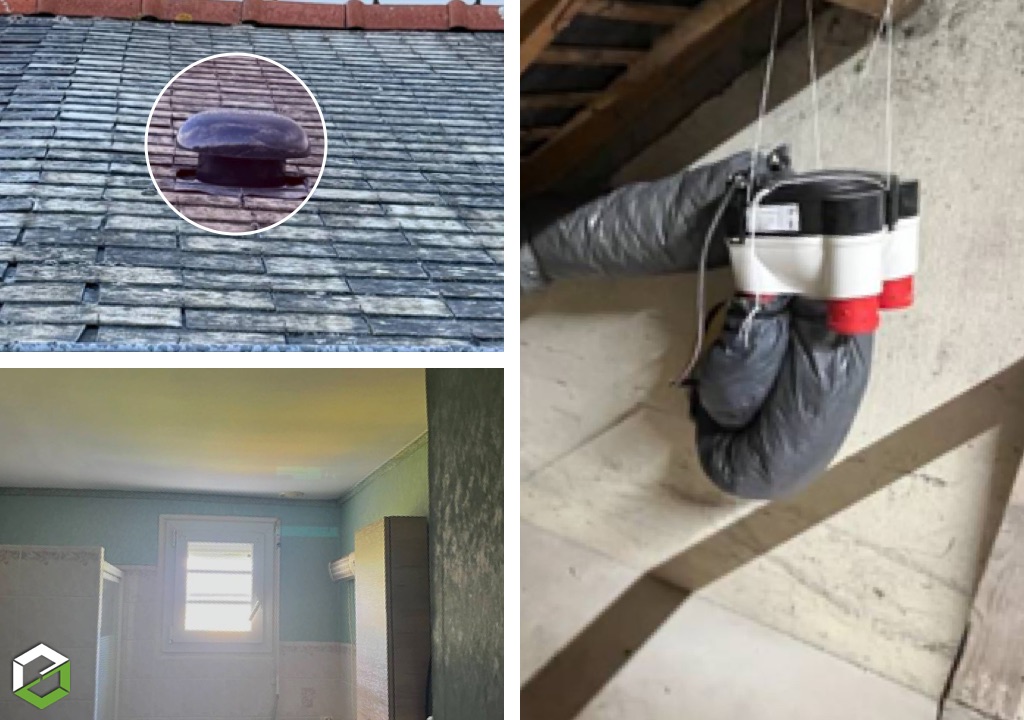 Consultez la chantier : remplacement ventilation simple flux par ventilation hygroréglable contrôlée unelvent série basse consommation - entreprise rge