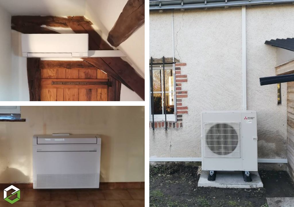 Remplacement radiateur électrique par pompe à chaleur air/air Mitsubishi Electric - Entreprise RGE QUALIPAC 