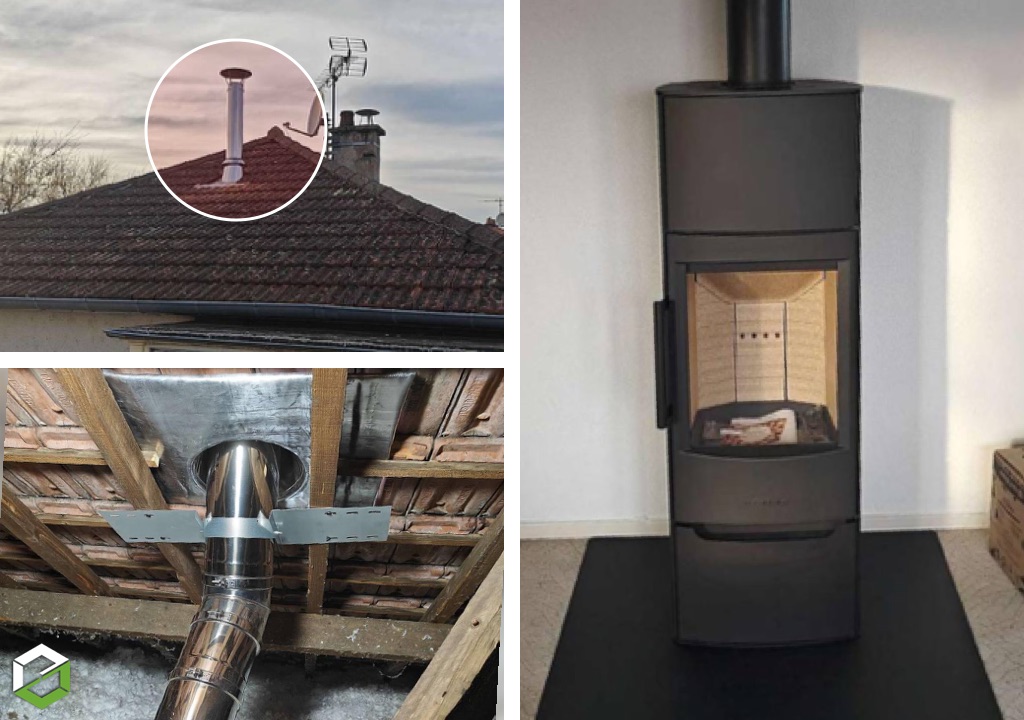 Installation d’un poêle WIKING Miro 6 - Flamme verte 7*-Côte d'Or (21)