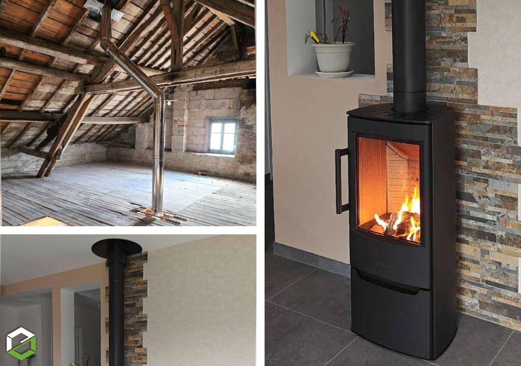 Installation d'un poêle à bois WIKING - MIRO 4-Côte d'Or (21)