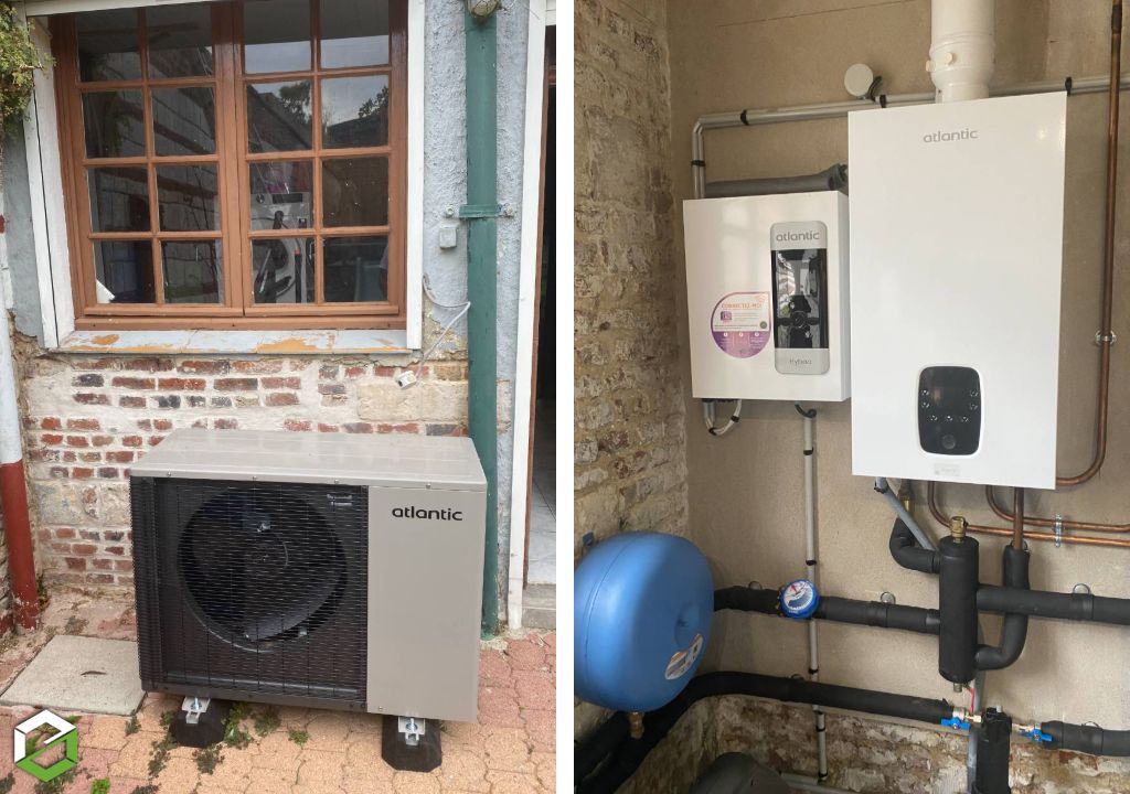 Installation d'une PAC hybride gaz ATLANTIC - Chauffagiste RGE Qualipac