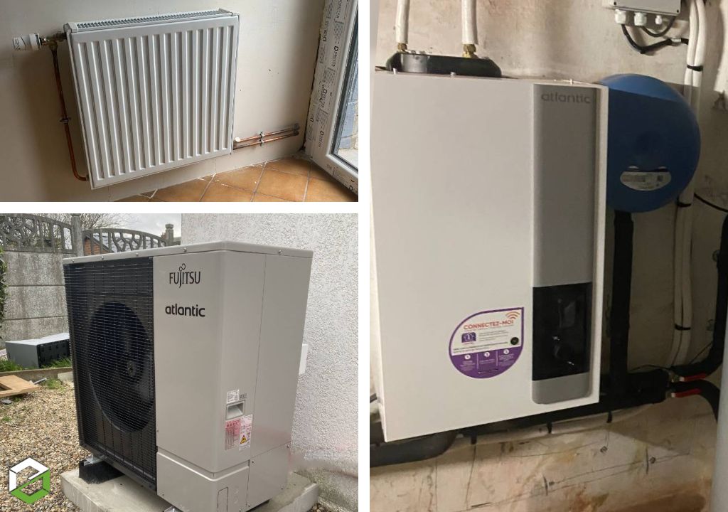 Création d'un chauffage central avec pompe à chaleur air eau ATLANTIC