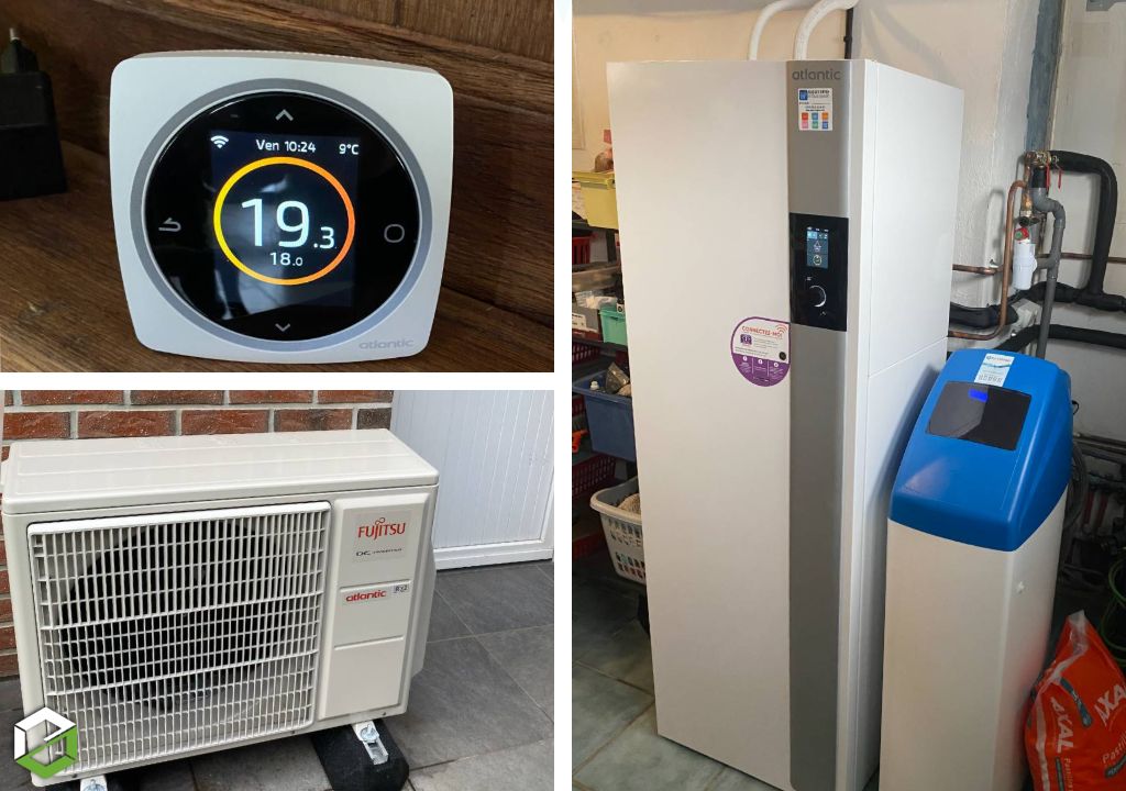 Installation d'une pompe à chaleur air/eau pour un plancher chauffant - Plombier Chauffagiste Arras RGE