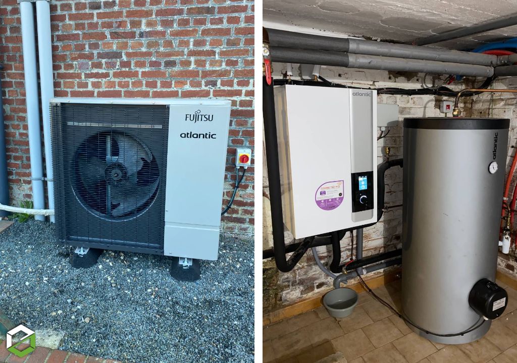 Installation d'une pompe à chaleur air eau à la place d'une chaudière fioul - Installateur RGE QualiPAC-Pas de Calais (62)