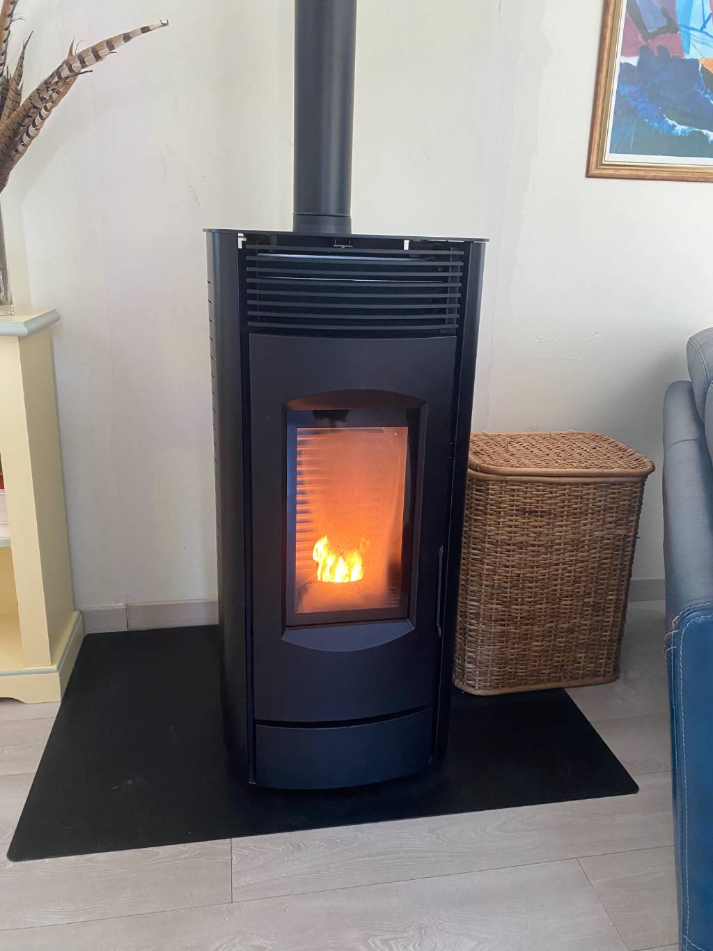 Installation d'un poêle à granulés (pellets) étanche ventouse - Installation RGE