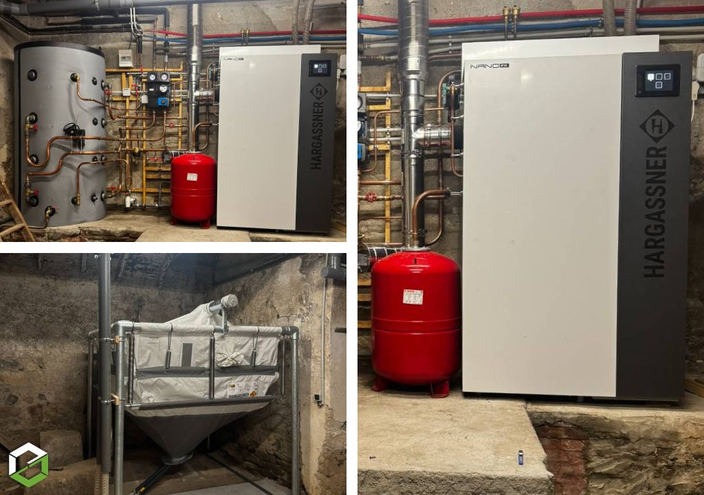 Ets Lorin Brückin : Installation d'une chaudière à pellets Hargassner Nano PK 20 kw  - RGE QualiBois
