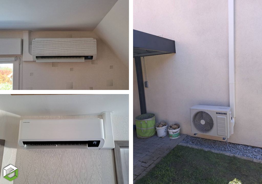 Consultez la chantier : installation d'une climatisation réversible bi-split et d'une climatisation réversible mono-split samsung