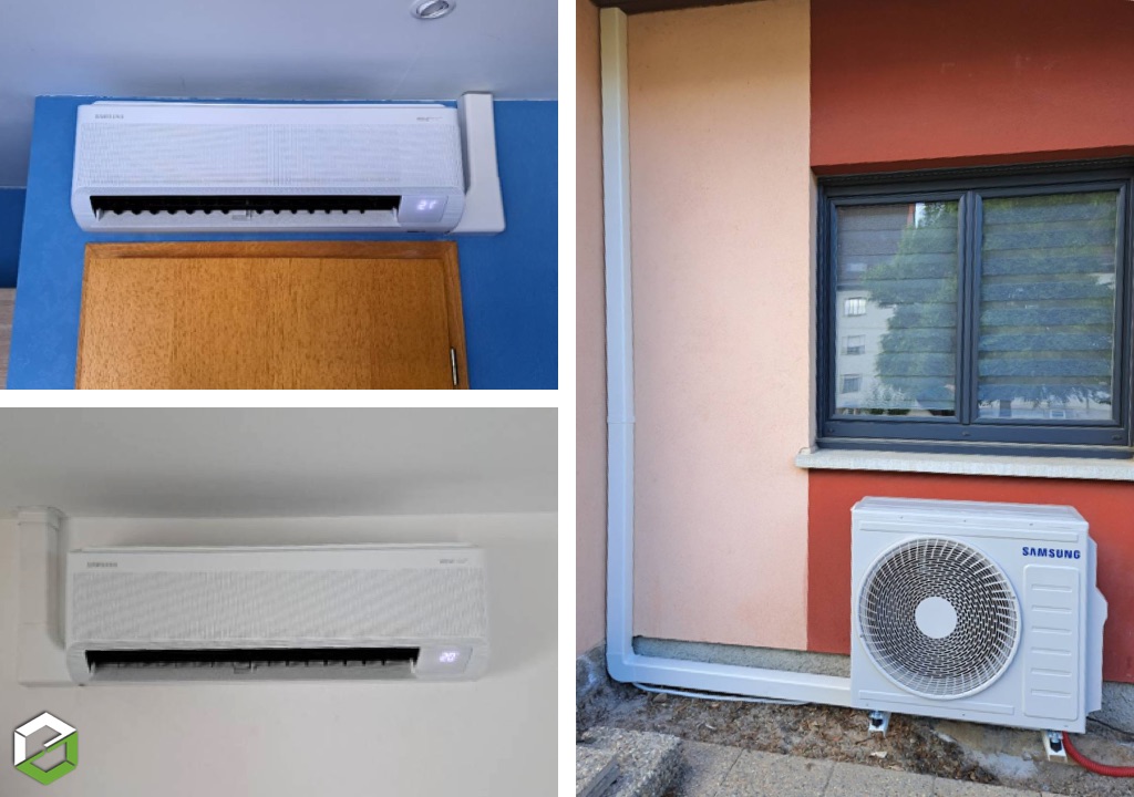 Consultez la chantier : installateur rge qualipac - installation d'une pompe à chaleur air-air de marque samsung - climatisation réversible