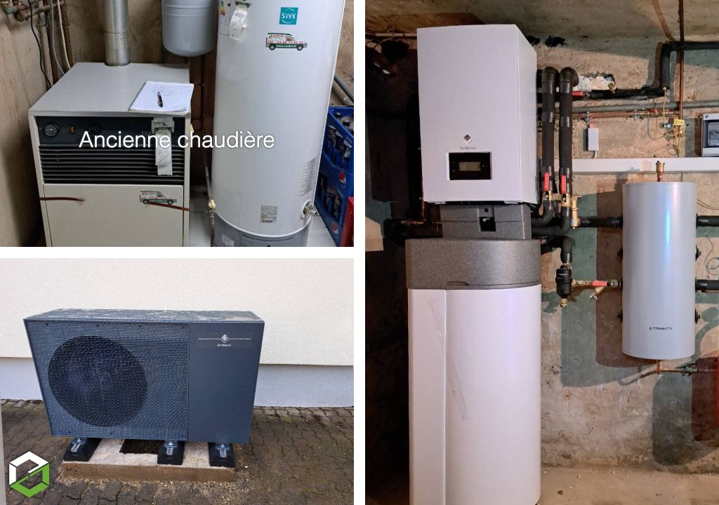 Consultez la chantier : installation d'une pac air/eau alezio compact 8kw r290 de dietrich 