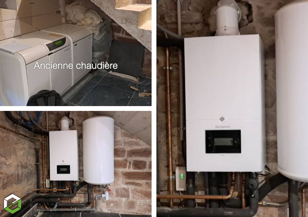 installateur pg gaz - installation d'une chaudière gaz à condensation thpe - thermostat d'ambiance connecté